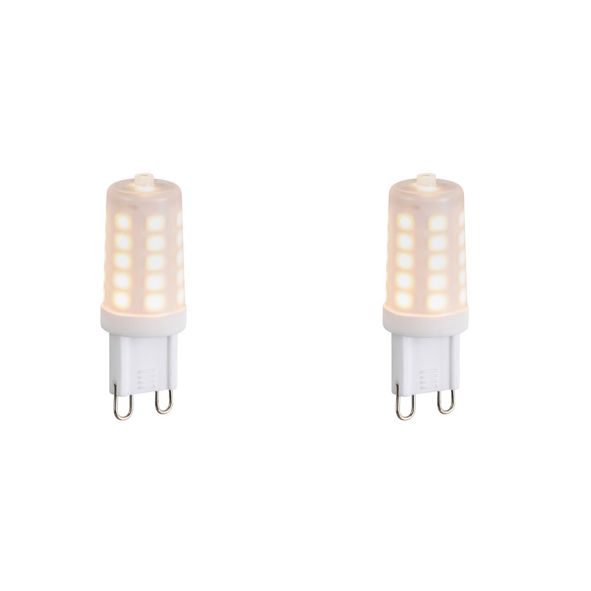Set van 2 G9 dimbare LED lampen opaal 1.2W 100 lm 2200K