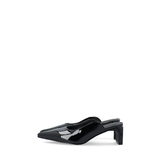Bianco Rowe Heel Cutline Mules, Black, 39