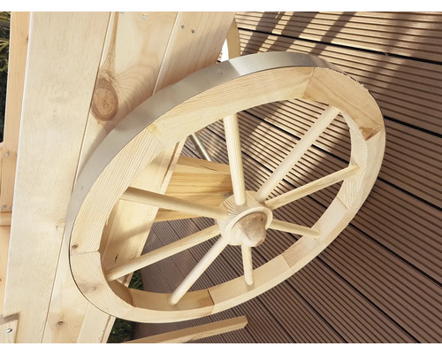 Marktwagen zonder luifel 173 x 82 x 80 cm, natuurlijk hout