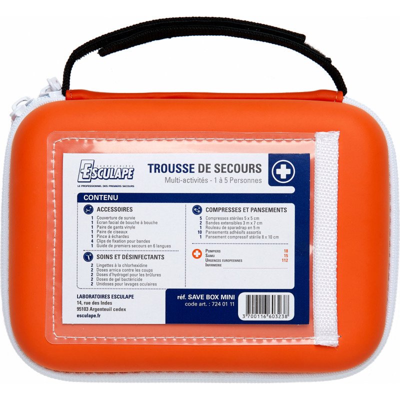Trousse de premiers secours SaveBox - 5 personnes
