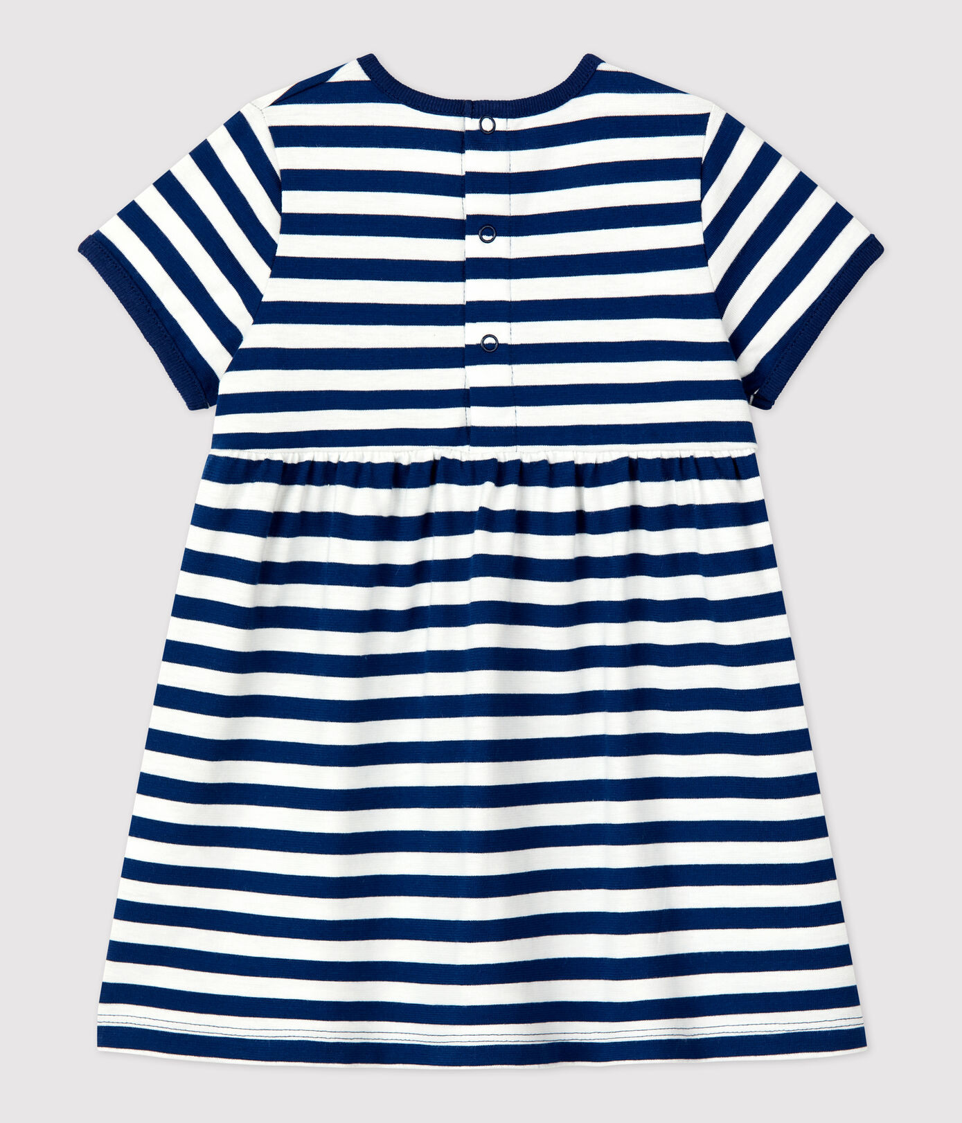 Robe manches courtes rayée en jersey bébé