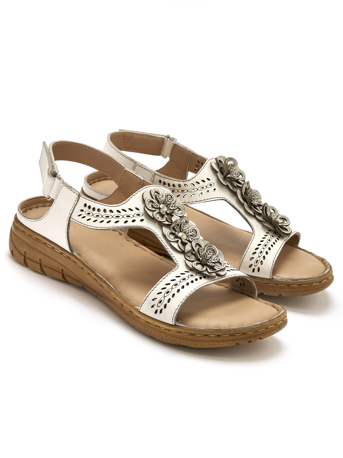 Sandales fantaisie tout cuir