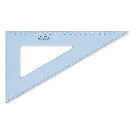 STAEDTLER® 567 26-60 Mars Plexiglas Zeichendreieck, 25 cm, 60°/30°, blau-transparent