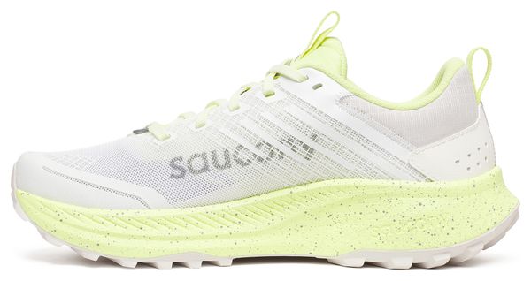 Chaussures Running Saucony Ride TR2 Blanc/Jaune Femme