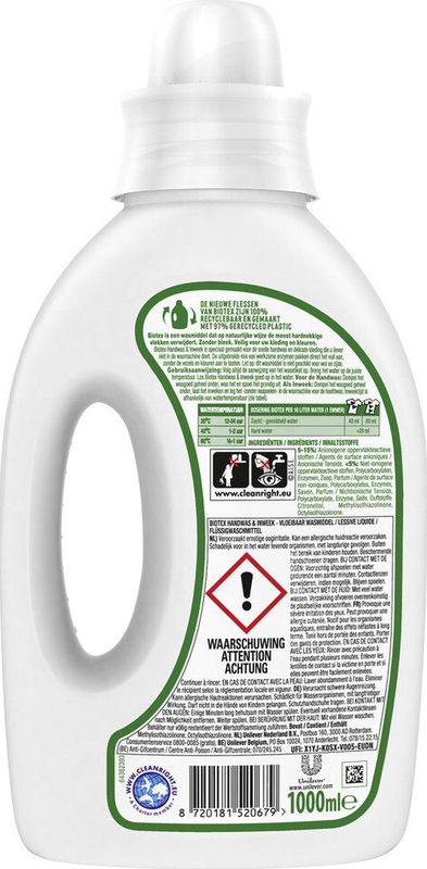 Biotex Vloeibaar Wasmiddel Handwas & Inweek 1 liter