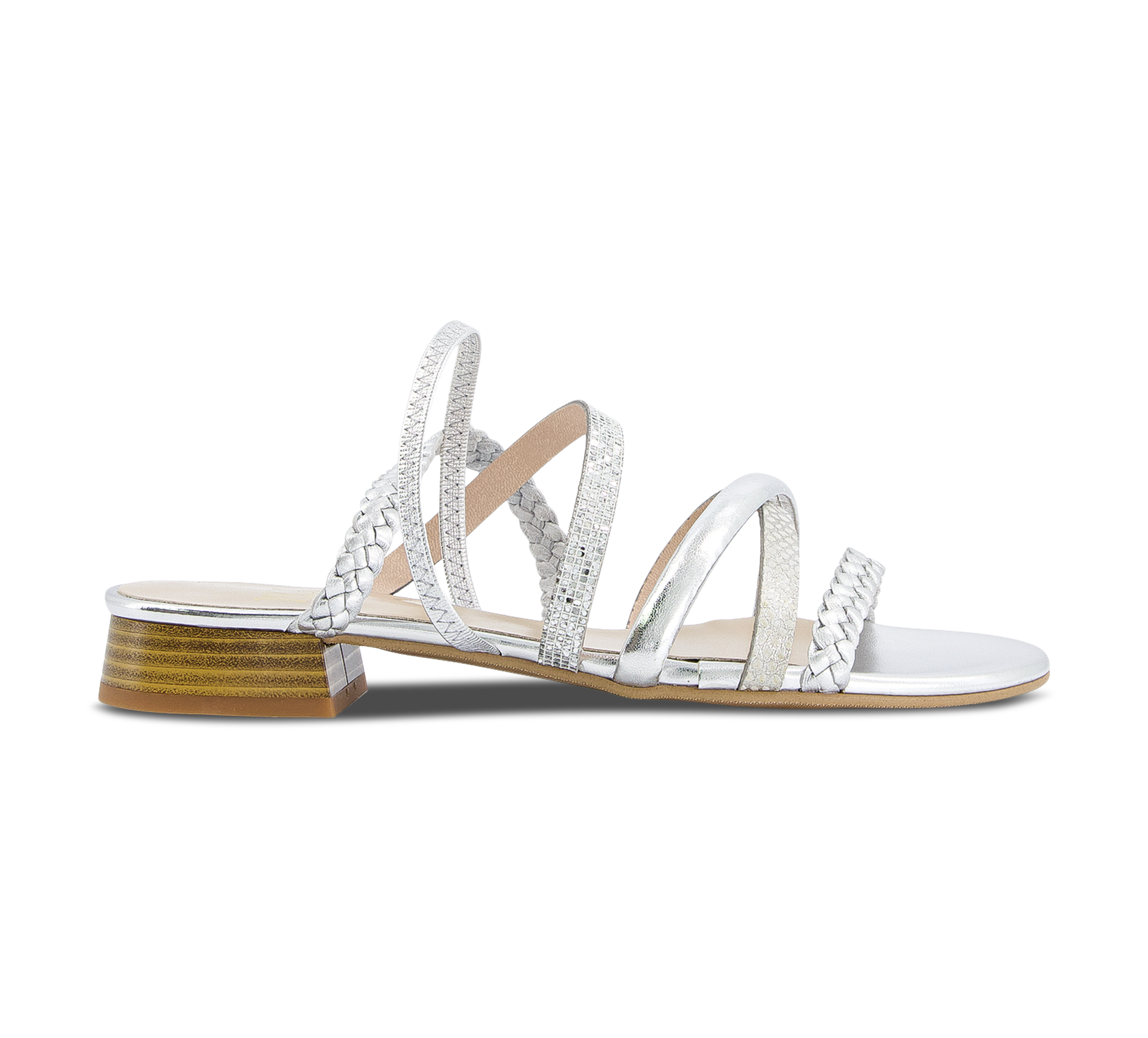 1874 by Walder Riemchensandalen silber