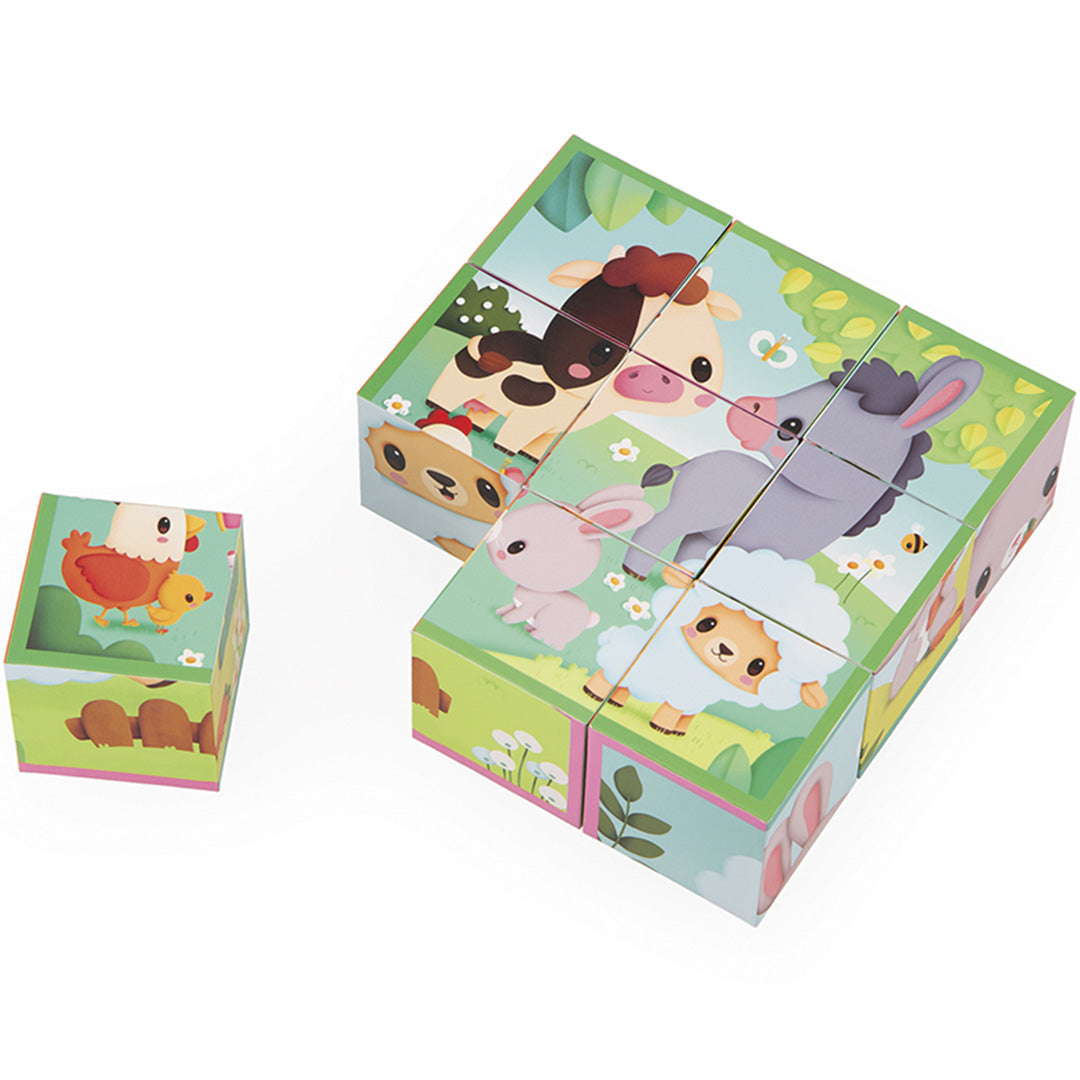 Janod blokkenpuzzel dieren - 9 st