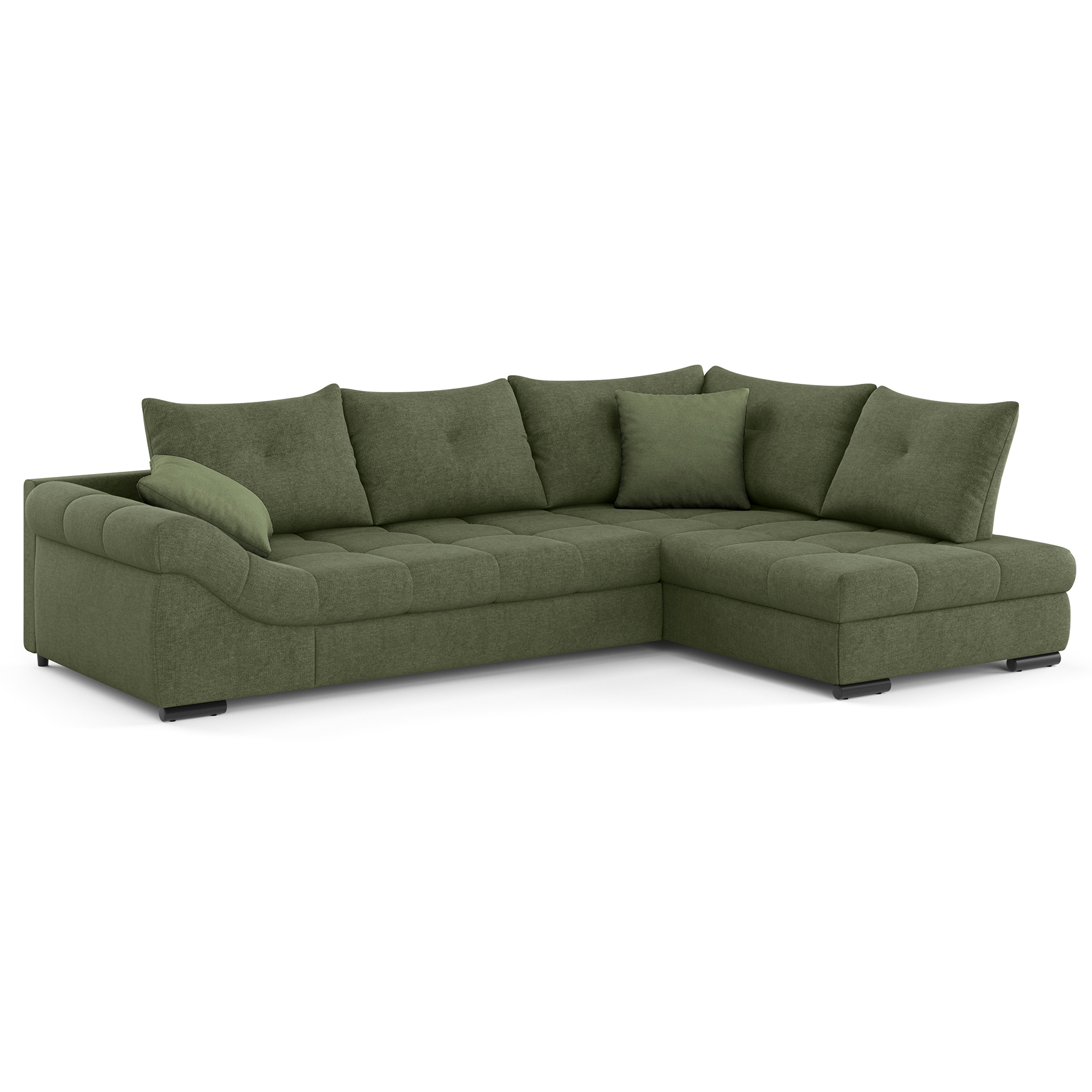 Ecksofa - green - Liegefunktion