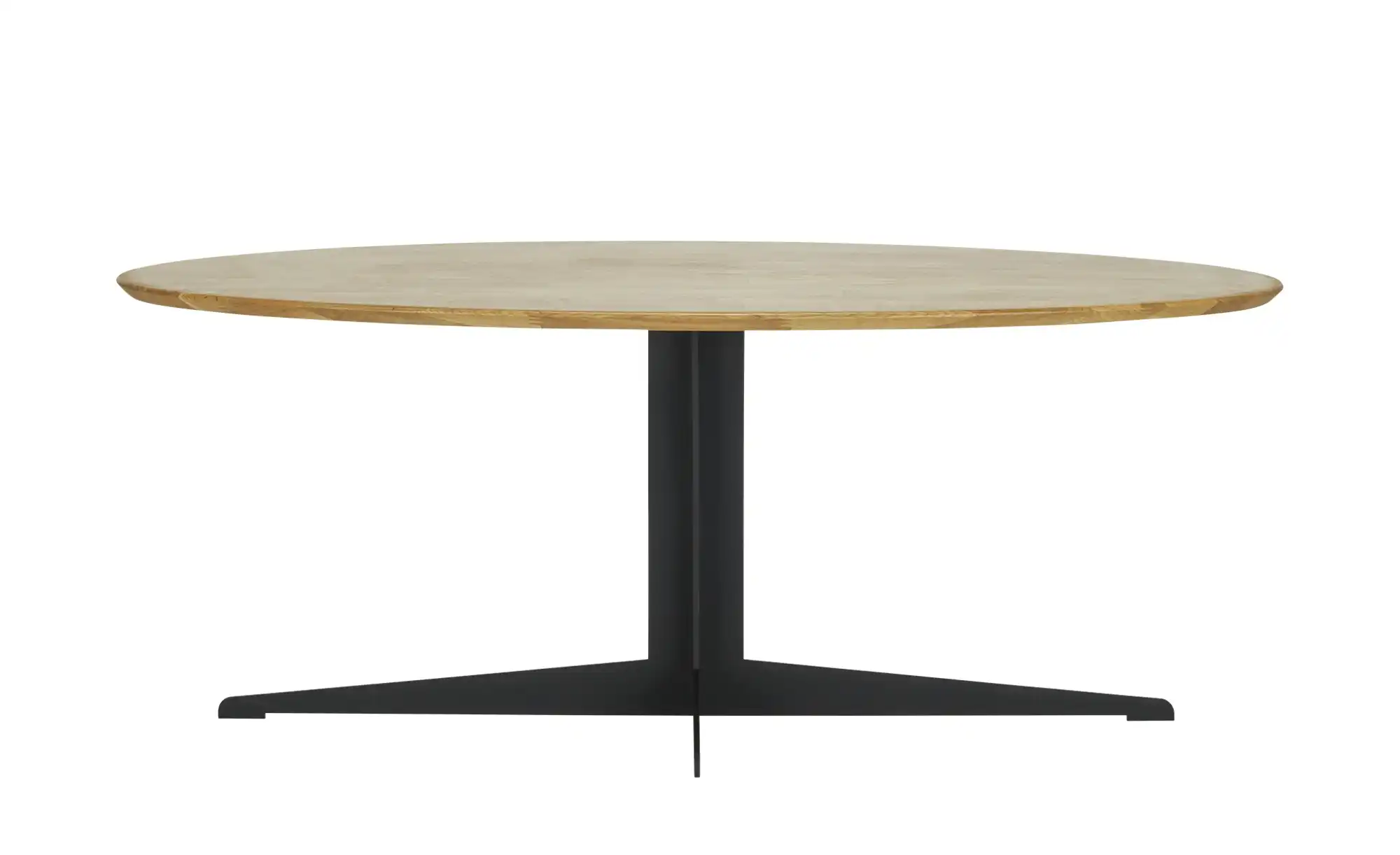 Ovaler Couchtisch Eichetischplatte Vulcano