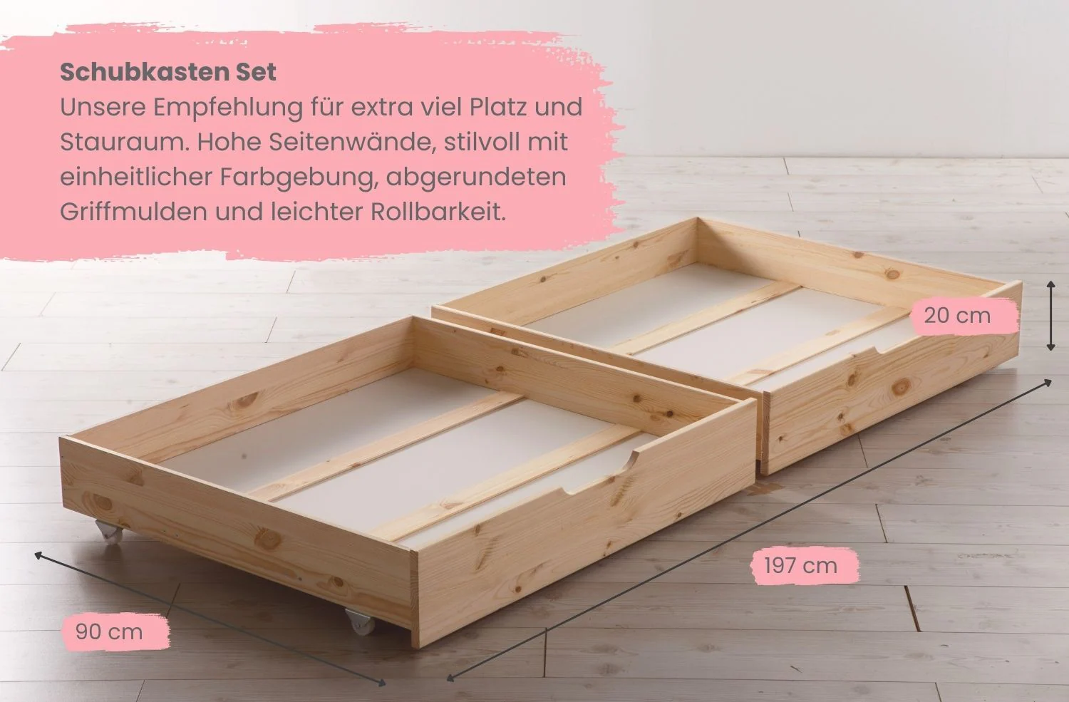 TiCAA TiCAA Kinderbett Hausbett mit Tüll Kim 90x200 cm, 100x200 cm, 120x200 cm, 140x200 cmfür Jungen & Mädchen, inkl. Rolllattenrost, Schubkasten und Rausfallschutz variabel, MontessoriBett Natur aus Kiefer Massivholz