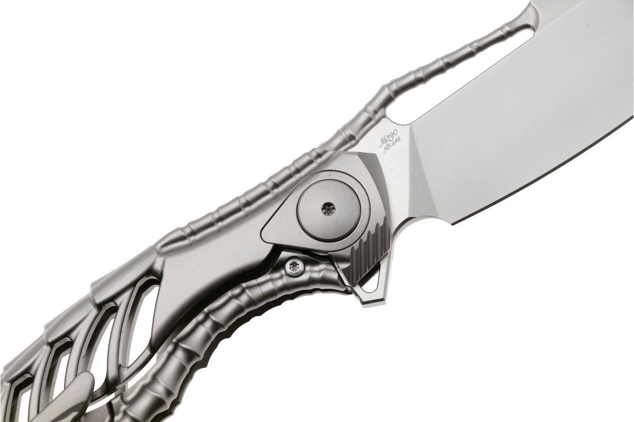 Rike Knife Thor6-M-P Bead Blasted Böhler M390, Titanium, zakmes