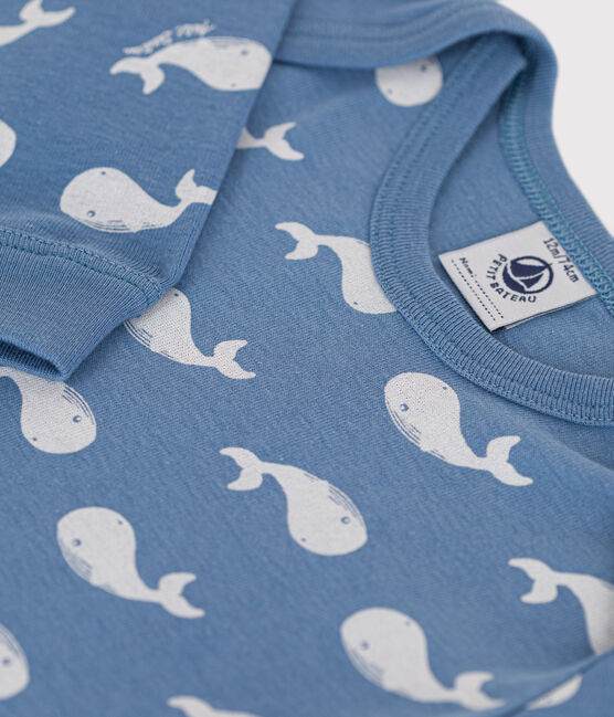 Pyjama sans pied imprimé baleine en coton bébé