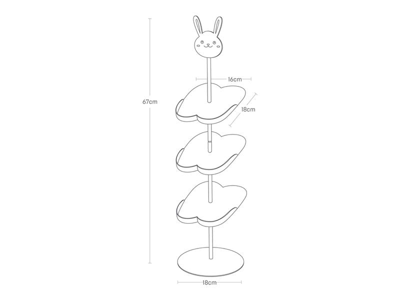 Yamazaki Schuhregal Hase 67 cm, Rosa Organizer für Kinderschuhe
