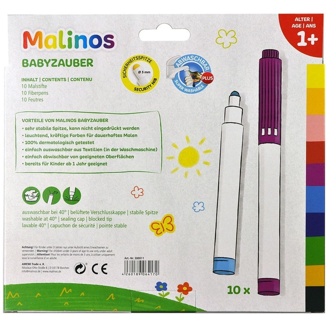 Malinos Babyzauber - 10 Malstifte - abwaschbar
