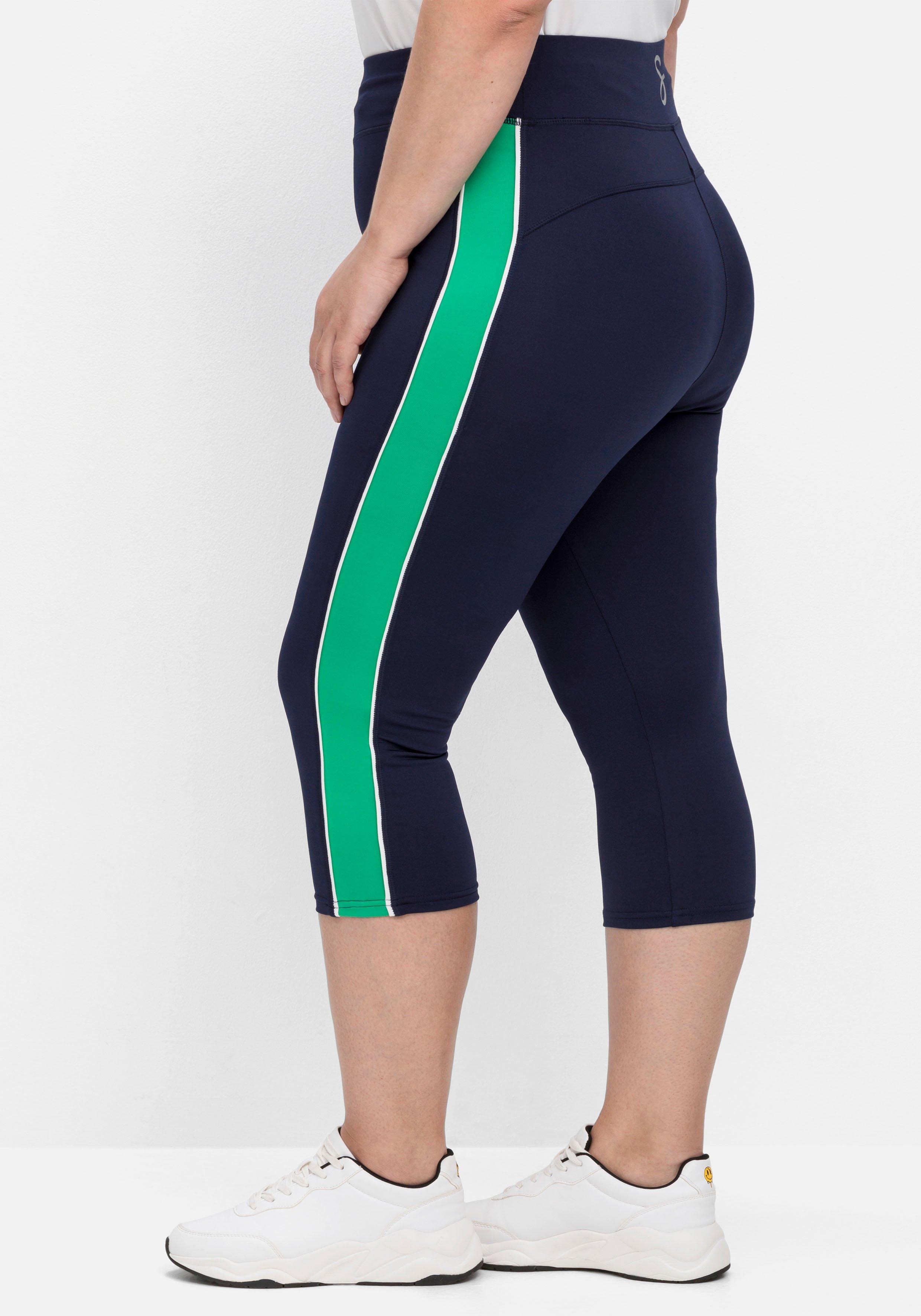 Sporthose in Caprilänge, mit Kontraststreifen
