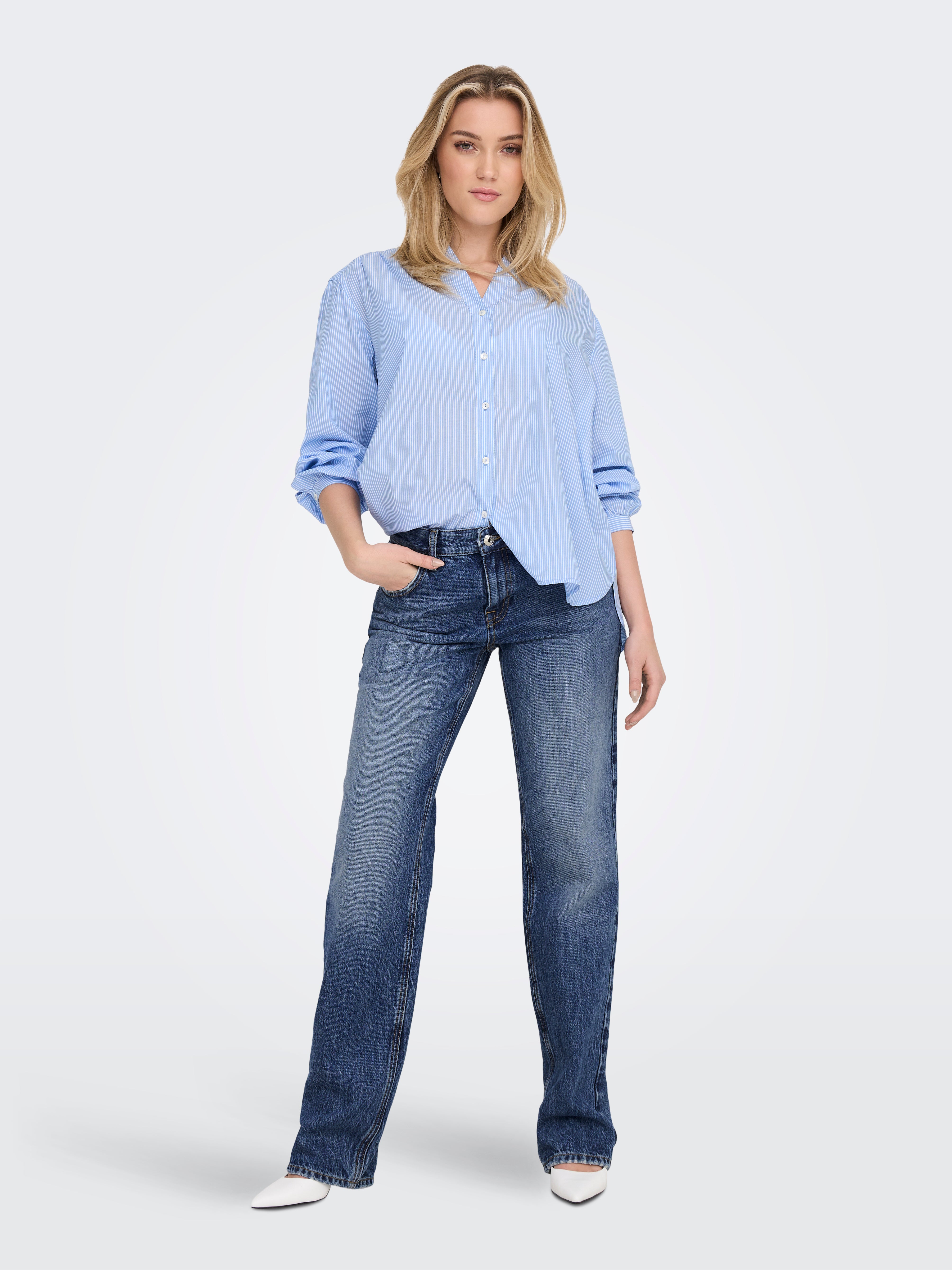 ONLBREE Niedrige Taille Gerade geschnitten Jeans Medium Blue Denim