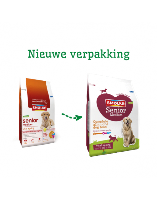 Smolke Senior Medium Kip&Lam&Vis - Hondenvoer