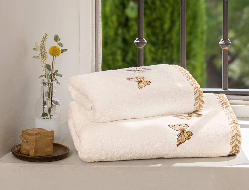 Drap de bain-De fleur en fleur