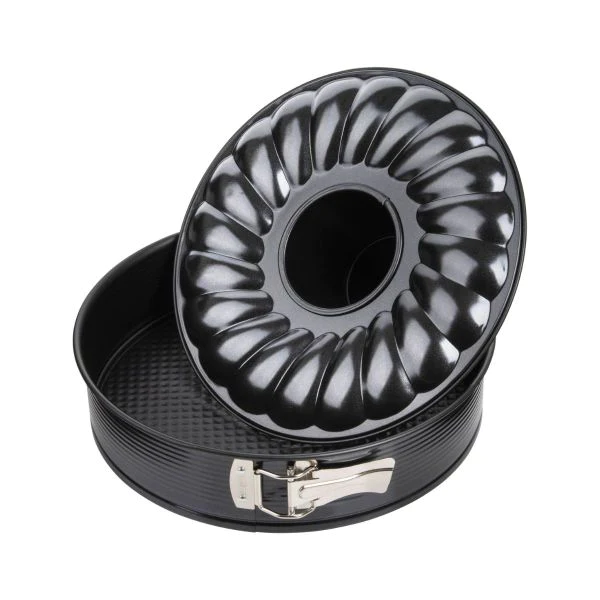 Moule à manqué et savarin double fond 28 cm Black Metallic Zenker