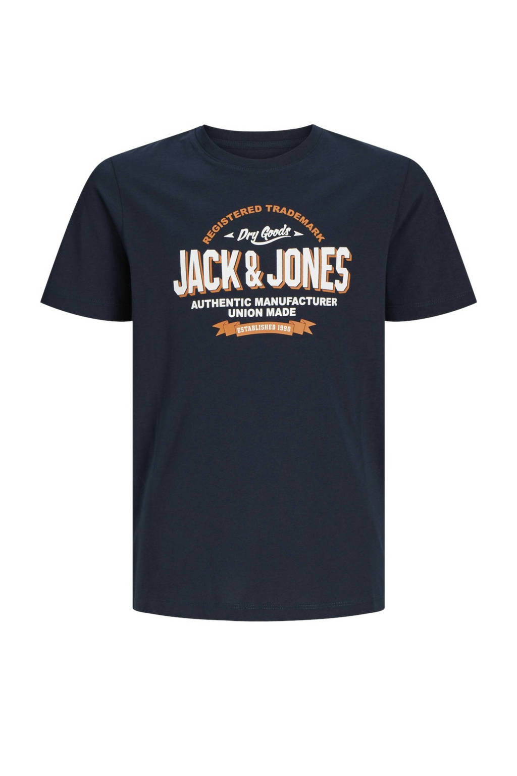 JACK & JONES T-shirt JJELOGO met logo donkerblauw