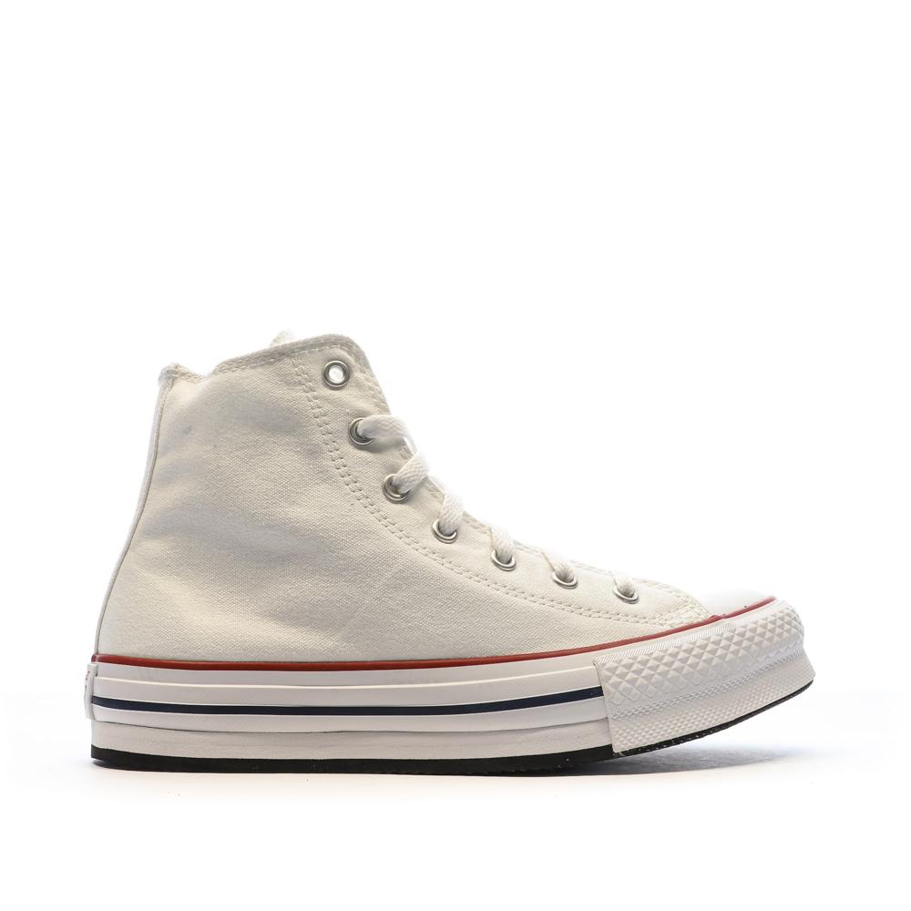 Converse Baskets Blanches à Plateforme Femme Converse All Star High