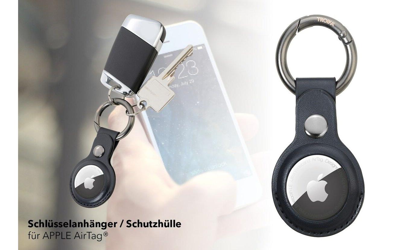 Schlüsselanhänger AirTag Cover SchwarzSchutzhülle für Apple Air Tag Ortungsknopf