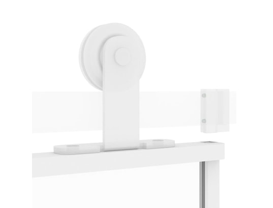 VIDAXL - Porte verre Porte coulissante blanc 90x205 cm verre trempé aluminium