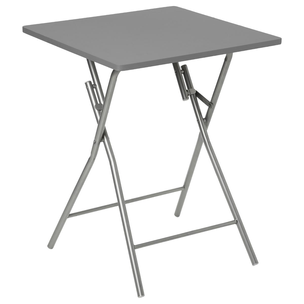 TABLE PLIANTE 60X60CM GRIS