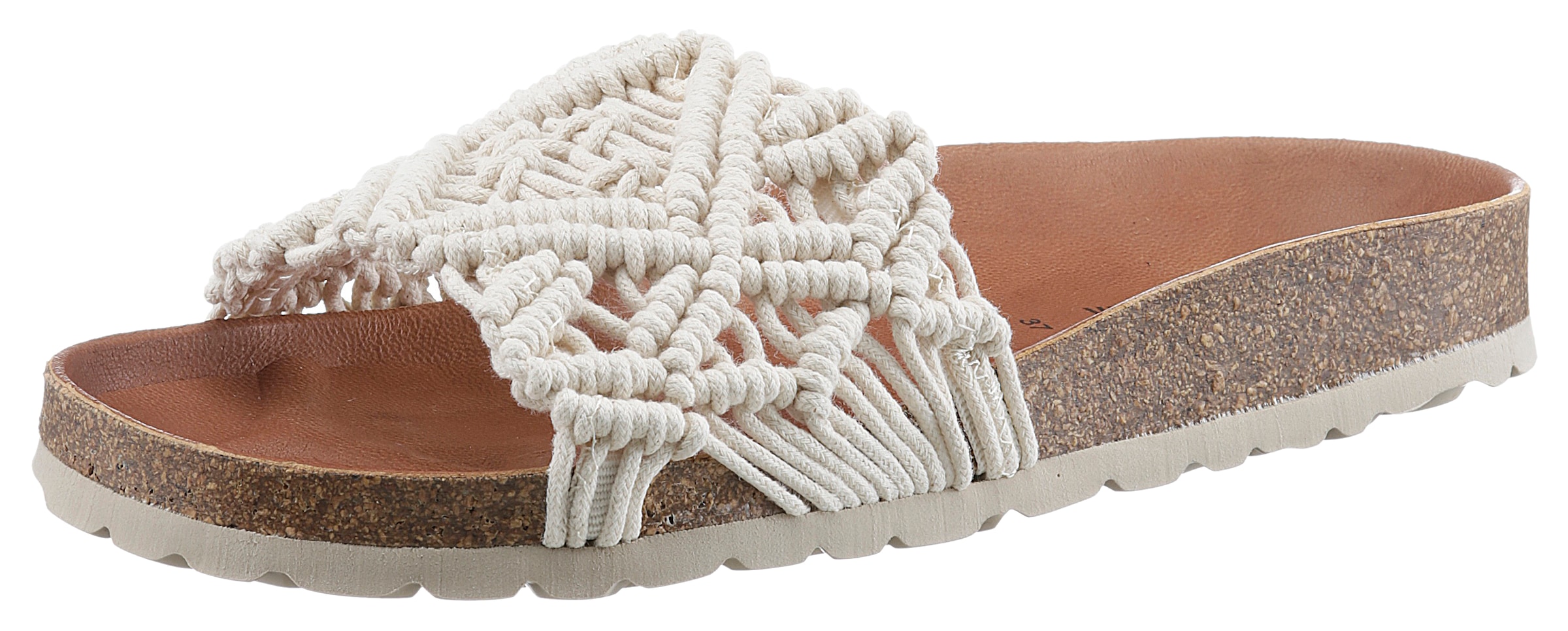 VERBENAS Pantoffel »Raga Knots Digital«  , Sommerschuh, Schlappen, Hausschuh in gehäkeltem Look