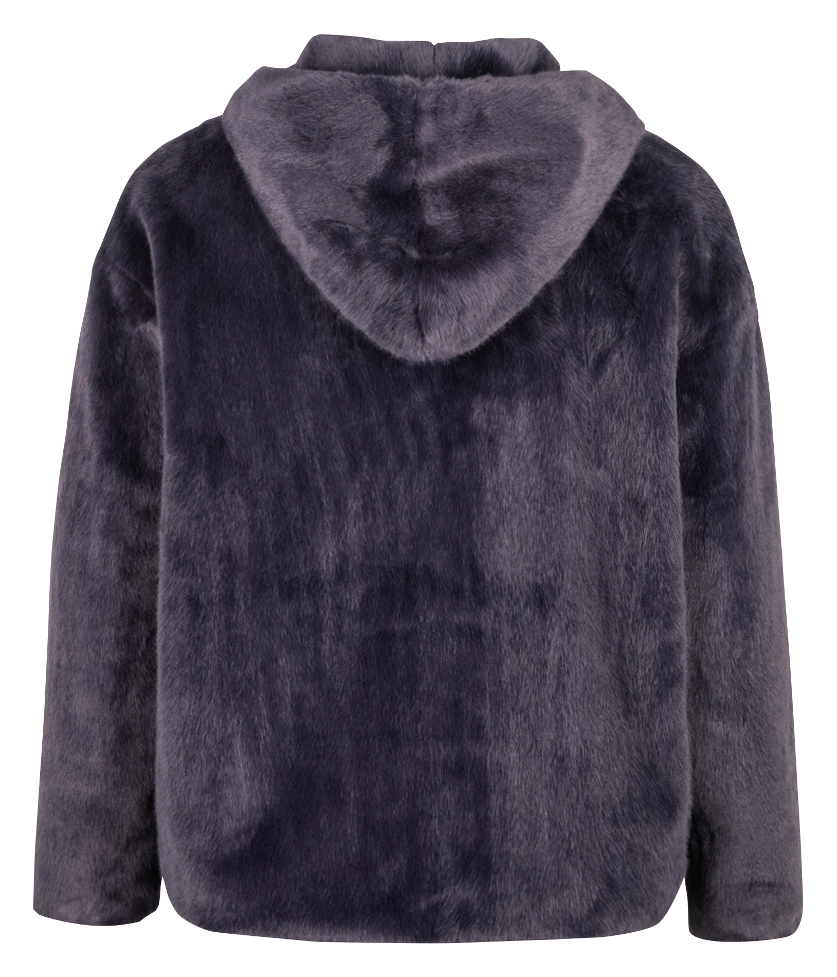 HEMERA - Veste droite en fourrure synthétique | Bleu