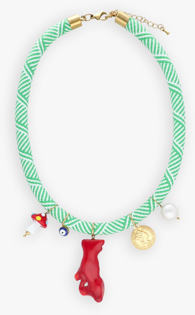 groene bonnie studios kettingen bill pendant necklace