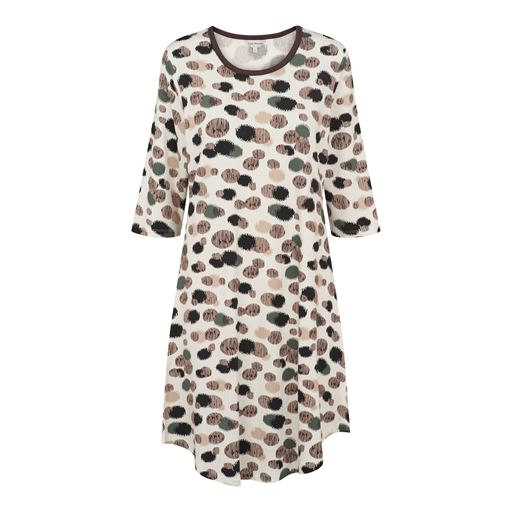 Lady Avenue Bamboo Natkjole, Coffee/Sand Circles, M