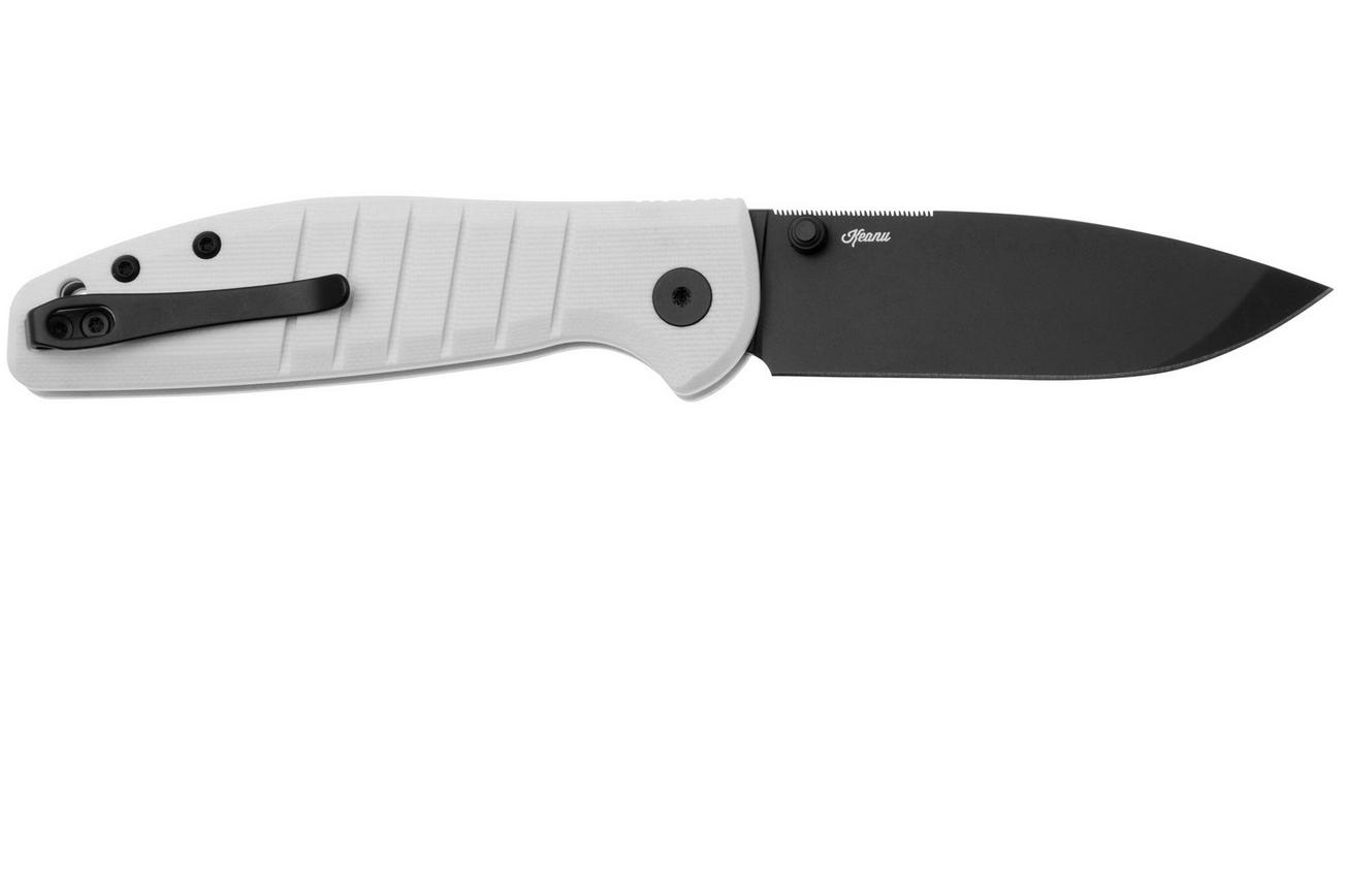 Bestechman Goodboy Jr BMK10I PVD D2, White G10 zakmes, Keanu design
