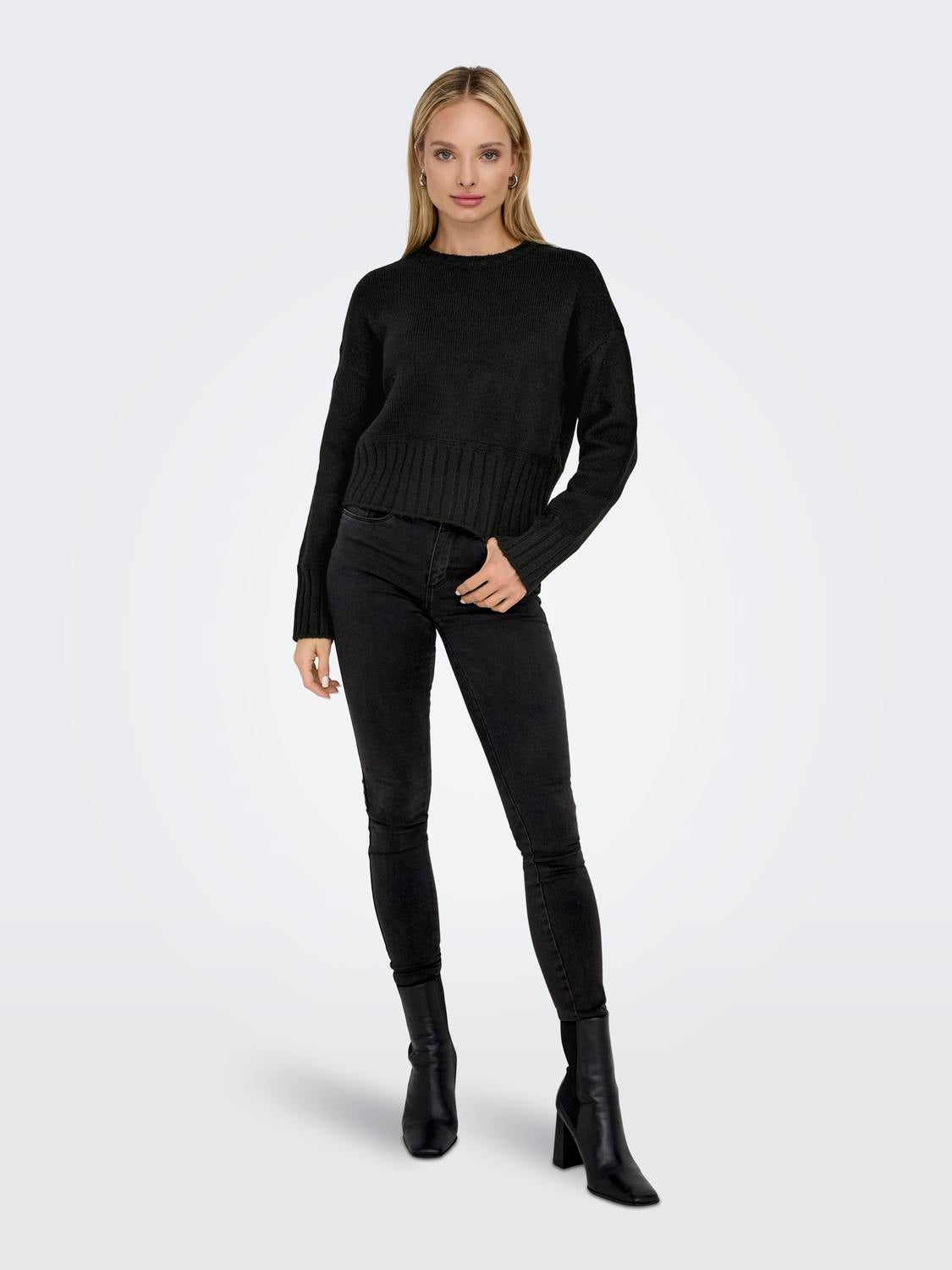 ONLALLIE Strickpullover Black