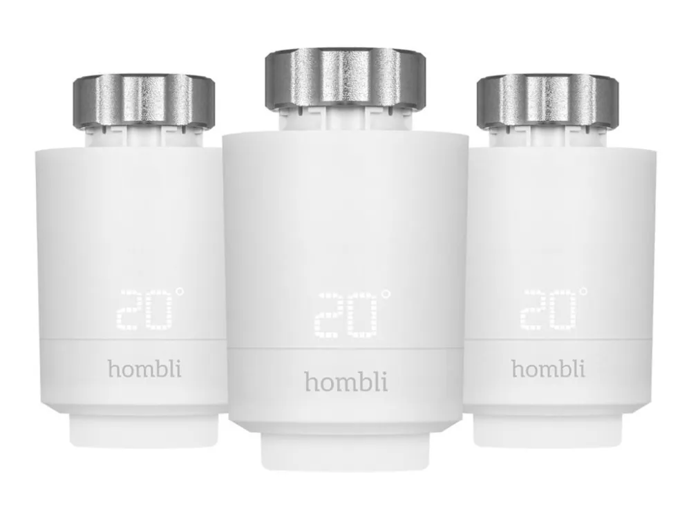 Hombli HBPP-0112 - Expansion Pack - radiatortermostat - smart, 2 1 - trådløs - Bluetooth LE - hvid (pakke med 3)