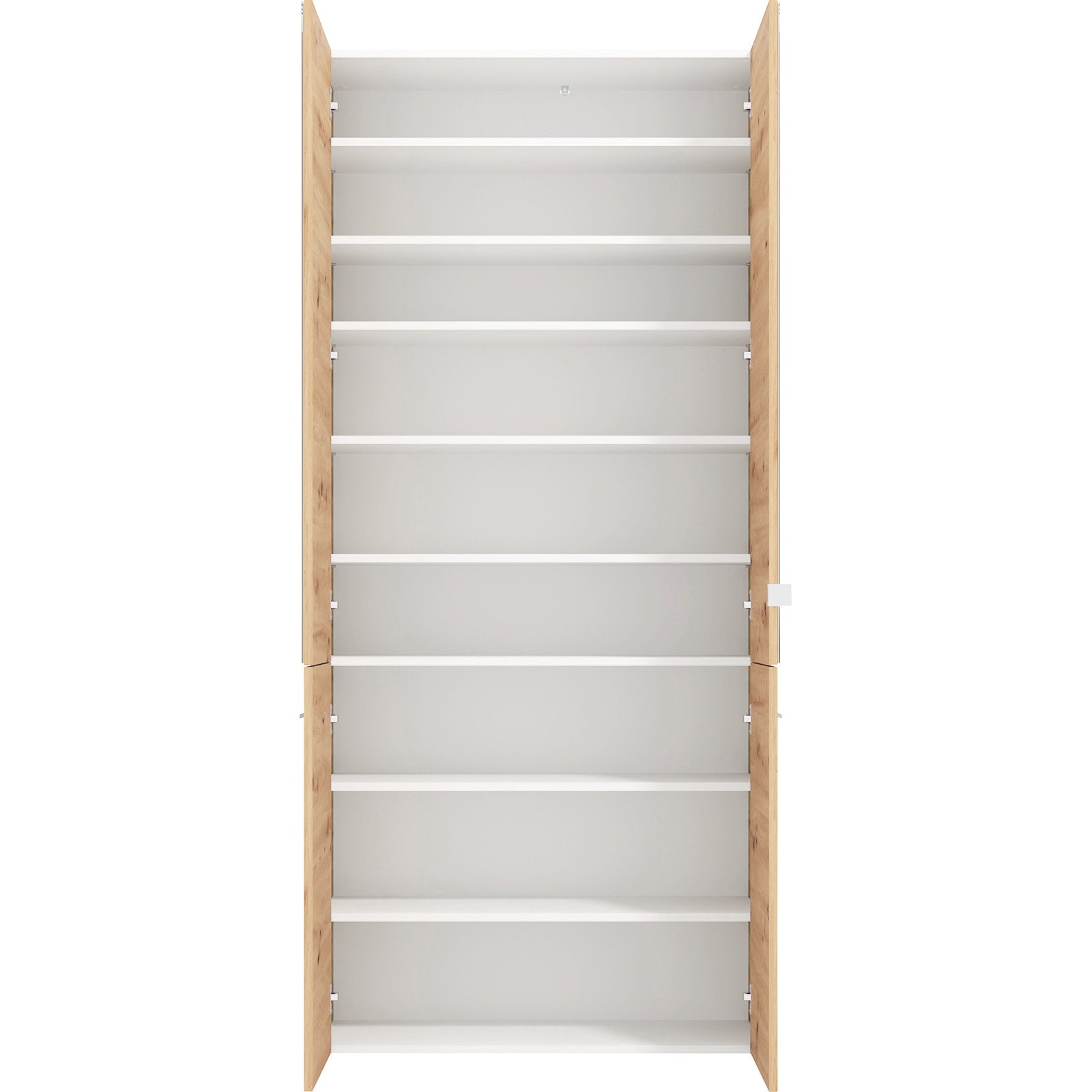 Schuhschrank Menorca Dekor Eiche Artisan 89,5 x 199 x 37,5 cm, mit Spiegel