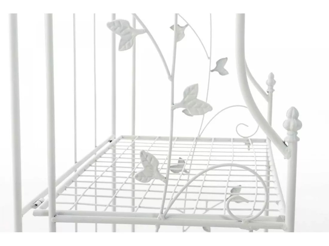 Étagères sur pied - Métal - 60 x 33 x 158cm - Blanc - Arona