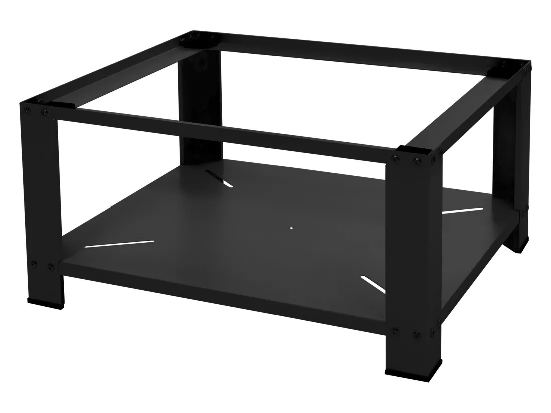 Socle pour machine à laver en acier noir accessoire avec étagère ML-Design