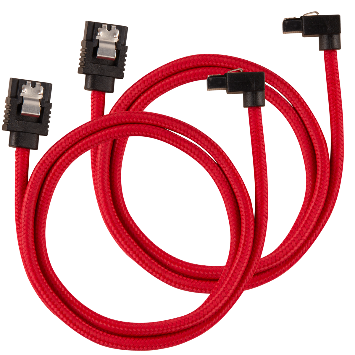 Corsair SATA gainé coudé - 60 cm - rouge