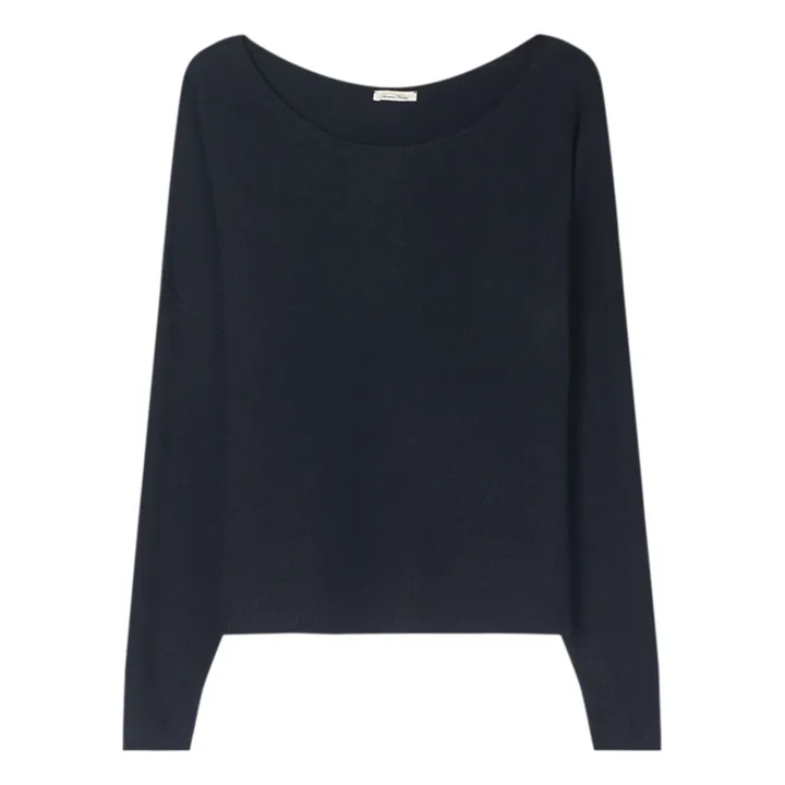 American Vintage Pull Col Bateau Damsville Laine | Noir