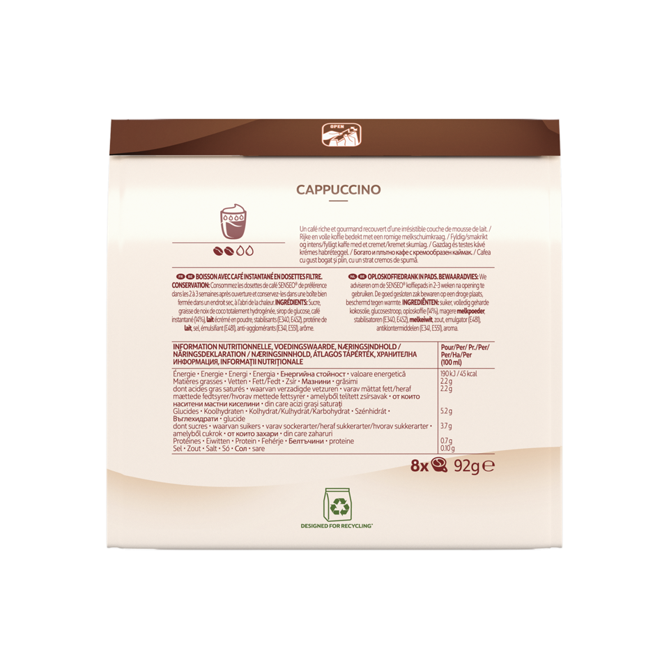 Senseo® Coffee Pads - Cappuccino - 8 pcs