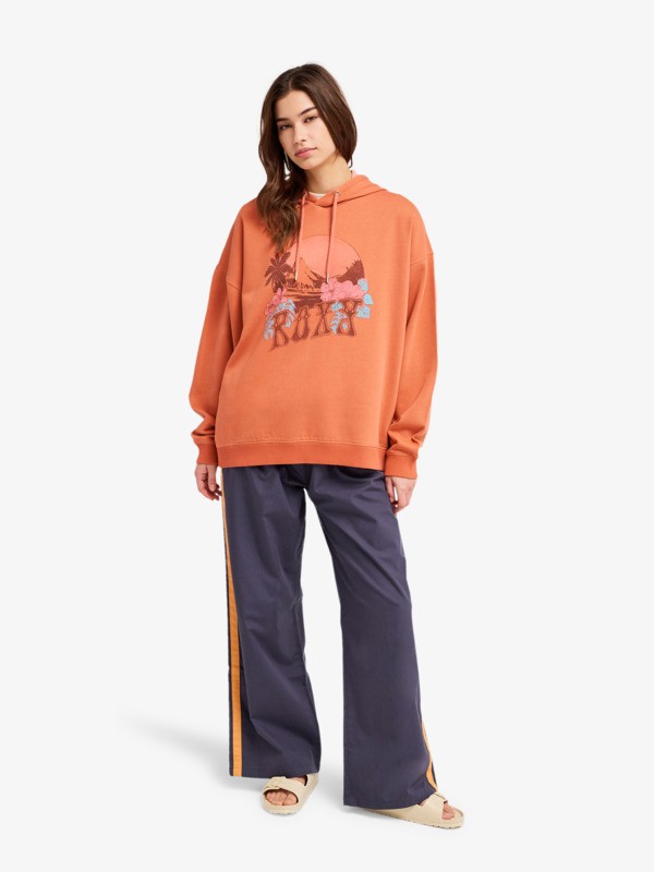 Lineup Oversized Sweat à capuche oversize Orange Femme