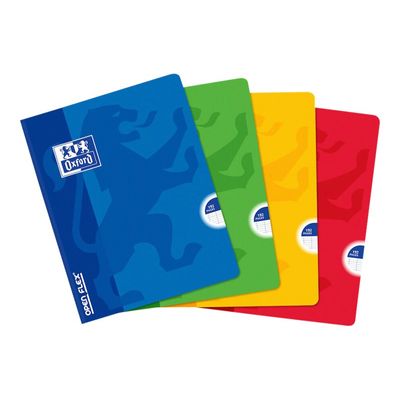 Oxford Openflex - Cahier polypro broché 17 x 22 cm - 192 pages - grands carreaux (Seyes) - disponible dans différentes couleurs