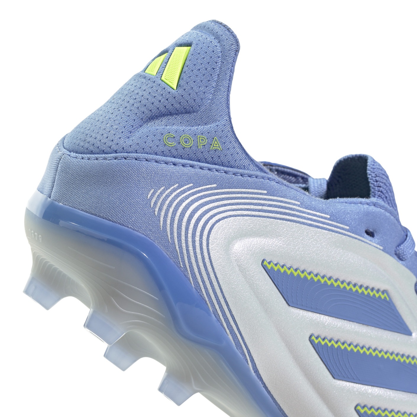 Adidas Copa Pure III Pro Gras Voetbalschoenen (FG) Blauw Grijs Neongeel