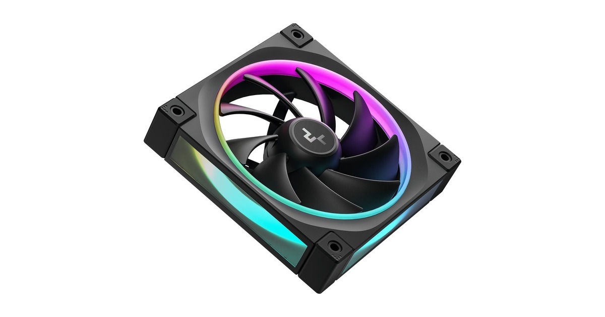 DeepCoolFL12 RGB case fan  (Zwart, 120 x 120 x 25 mm, PWM)