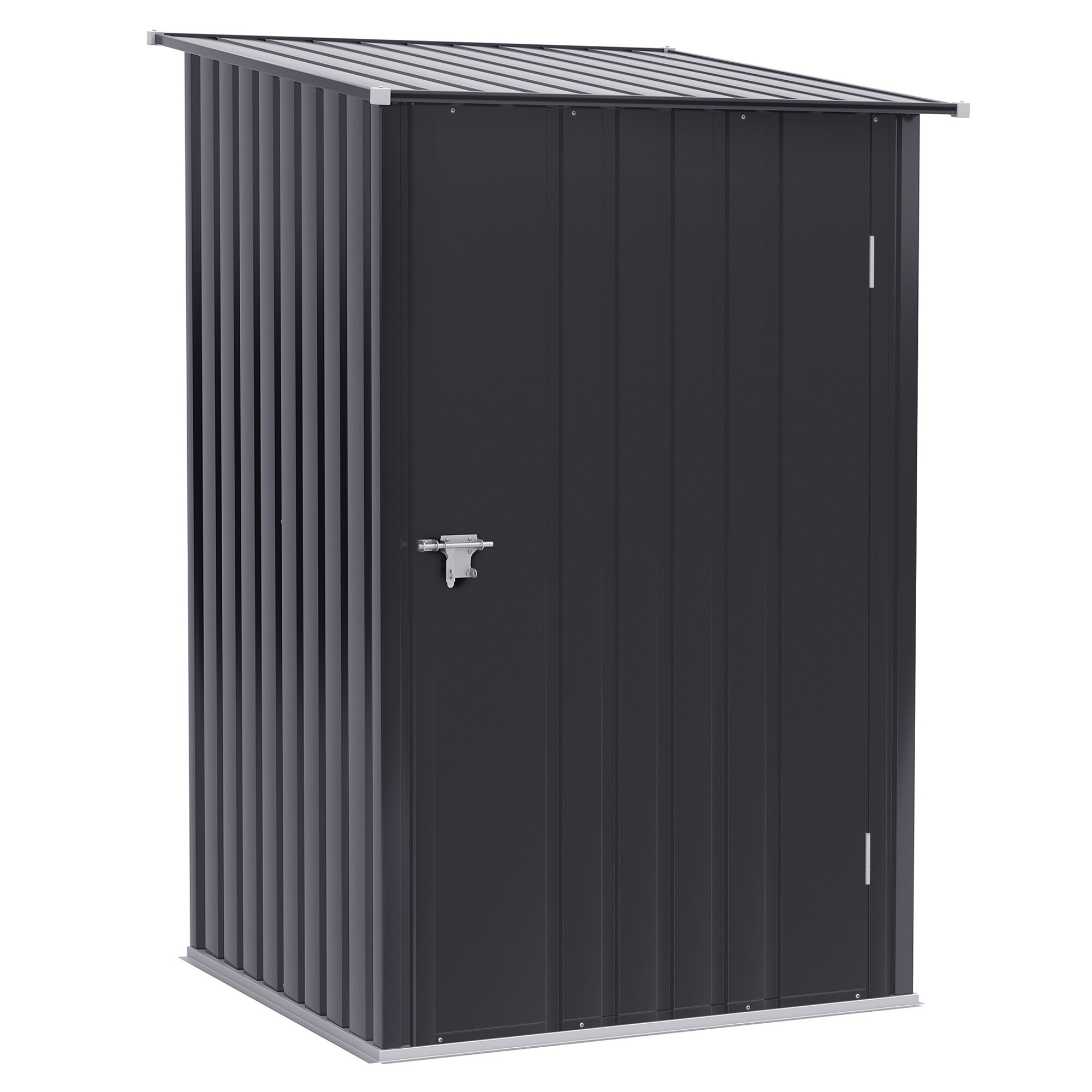 Outsunny Gerätehaus mit Pultdach grau 100B x 103T x 160H cm