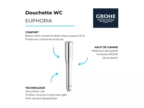 GROHE Douchette 1 jet Euphoria Cosmopolitan