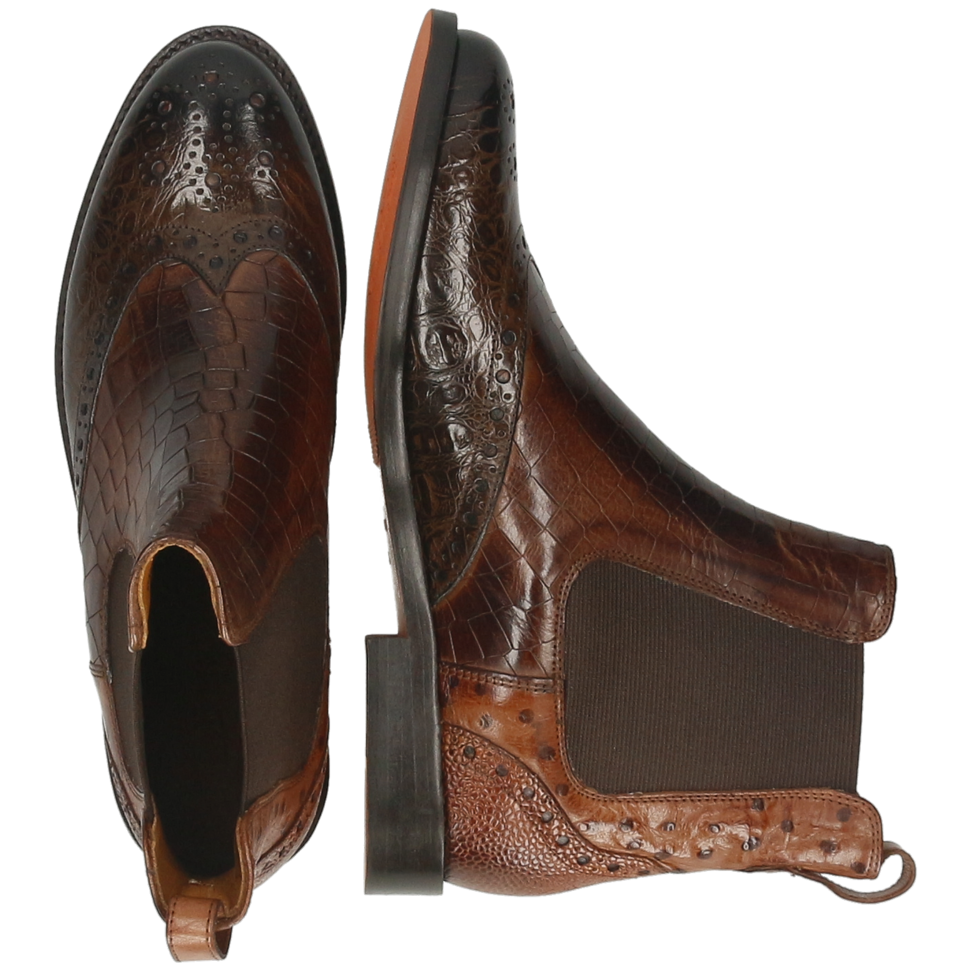 SELINA 29 - Bottines à talon plat | Marron