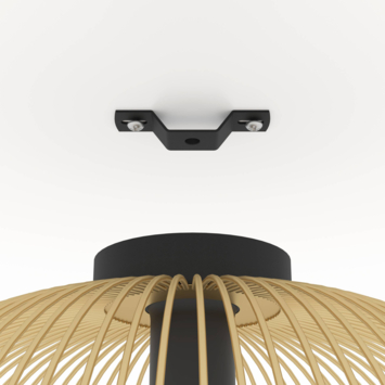 EGLO plafondlamp Venezuela goud/zwart