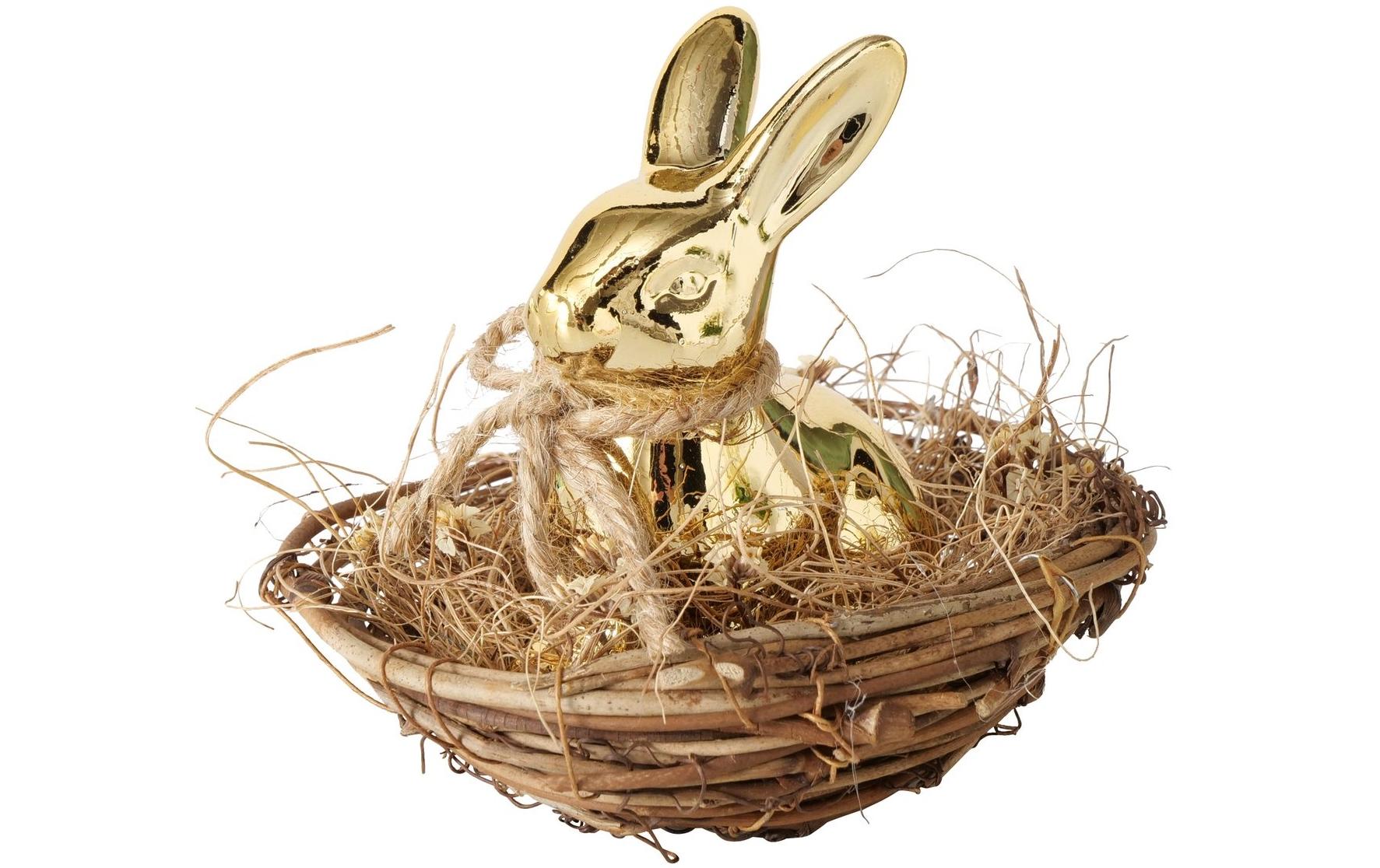 Aufsteller Hase Goldina, GoldOster-Arrangement
